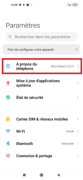 Restaurer la sauvegarde sur Xiaomi